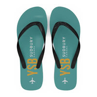 Thumbnail for Sudbury Airport (YSB) Slippers & Flip Flops - Slippers - Flip Flops - Code - Turquoise