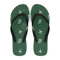 Thumbnail for Sudbury Airport (YSB) Slippers & Flip Flops - Slippers - Flip Flops - Pattern - Green