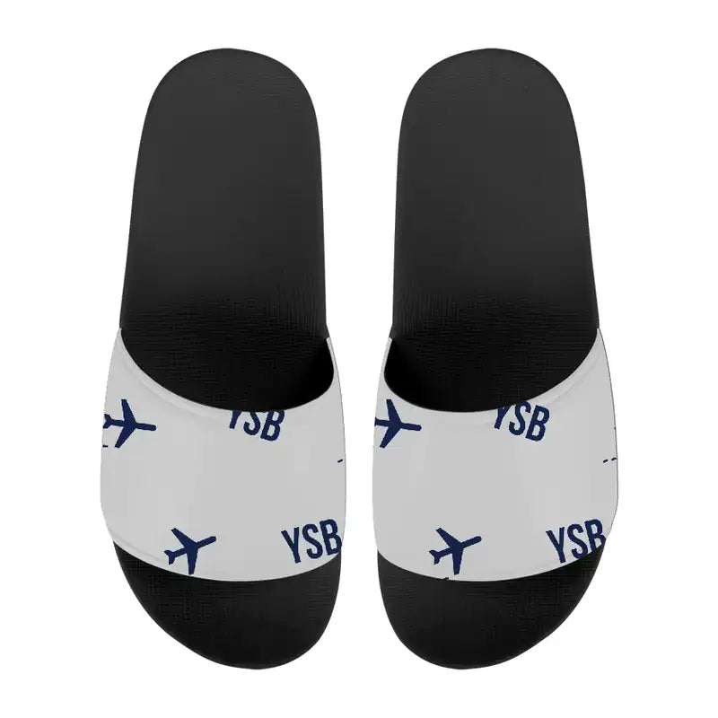 Sudbury Airport (YSB) Slippers & Flip Flops - Slippers - Sport - Pattern - Light Gray