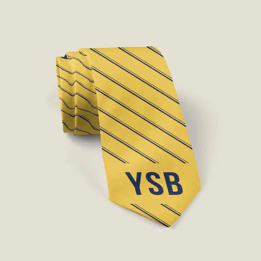 Sudbury Airport (YSB) Ties - Tie - Stripe - Yellow