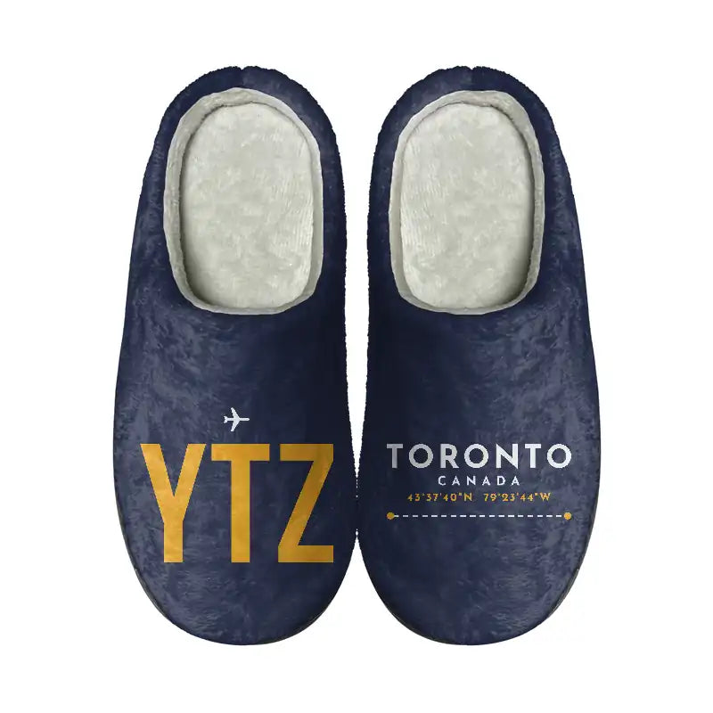 Billy Bishop Toronto City Airport (YTZ) Slippers & Flip Flops - Slippers - Cotton - Code - Different - Navy Blue