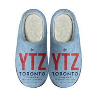 Thumbnail for Billy Bishop Toronto City Airport (YTZ) Slippers & Flip Flops - Slippers - Cotton - Code - Same - Light Blue
