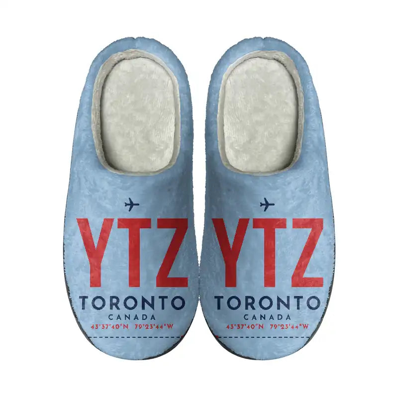 Billy Bishop Toronto City Airport (YTZ) Slippers & Flip Flops - Slippers - Cotton - Code - Same - Light Blue