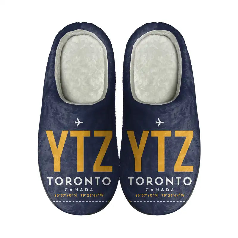 Billy Bishop Toronto City Airport (YTZ) Slippers & Flip Flops - Slippers - Cotton - Code - Same - Navy Blue