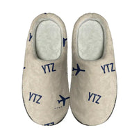 Thumbnail for Billy Bishop Toronto City Airport (YTZ) Slippers & Flip Flops - Slippers - Cotton - Pattern - Beige