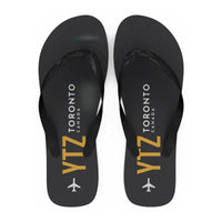 Thumbnail for Billy Bishop Toronto City Airport (YTZ) Slippers & Flip Flops - Slippers - Flip Flops - Code - Black