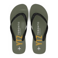 Thumbnail for Billy Bishop Toronto City Airport (YTZ) Slippers & Flip Flops - Slippers - Flip Flops - Code - Green Army