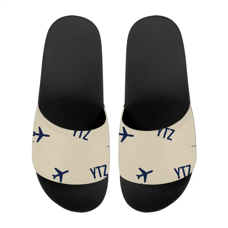 Billy Bishop Toronto City Airport (YTZ) Slippers & Flip Flops - Slippers - Sport - Pattern - Beige