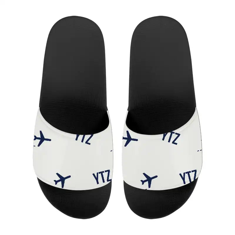 Billy Bishop Toronto City Airport (YTZ) Slippers & Flip Flops - Slippers - Sport - Pattern - White