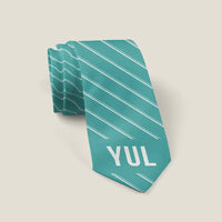 Thumbnail for Montréal–Trudeau International Airport (YUL) Ties - Tie - Stripe - Turquoise