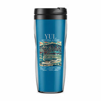 Thumbnail for Montréal–Trudeau International Airport (YUL) Travel Mugs - Poster - Plastic (No Holder) - Light Blue