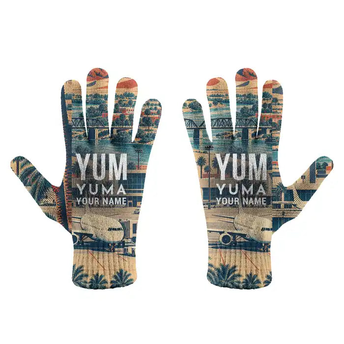 Yuma International Airport (YUM) Gloves - Gloves - Full - 3D + Name