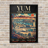 Thumbnail for YUM - Poster - Canvas Framed - Black