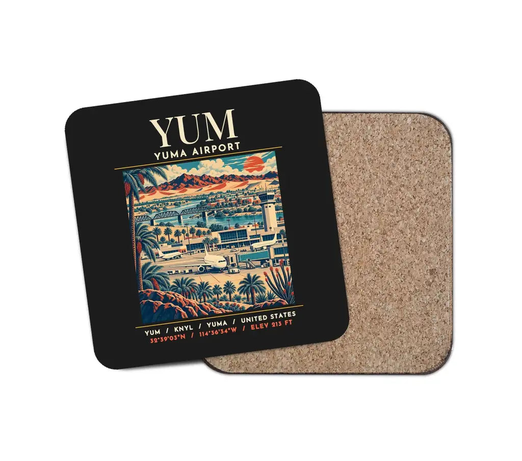 YUM - Poster - Coaster - Black