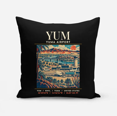 YUM - Poster - Pillow - Black