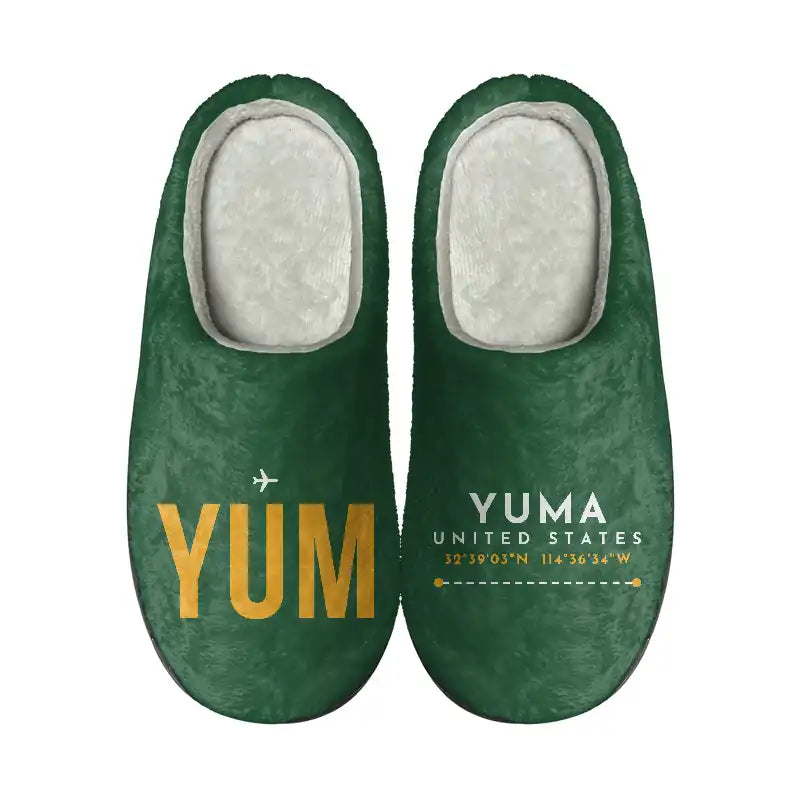 Yuma International Airport (YUM) Slippers & Flip Flops - Slippers - Cotton - Code - Different - Green