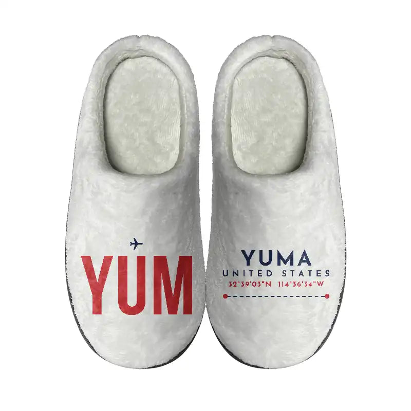 Yuma International Airport (YUM) Slippers & Flip Flops - Slippers - Cotton - Code - Different - White