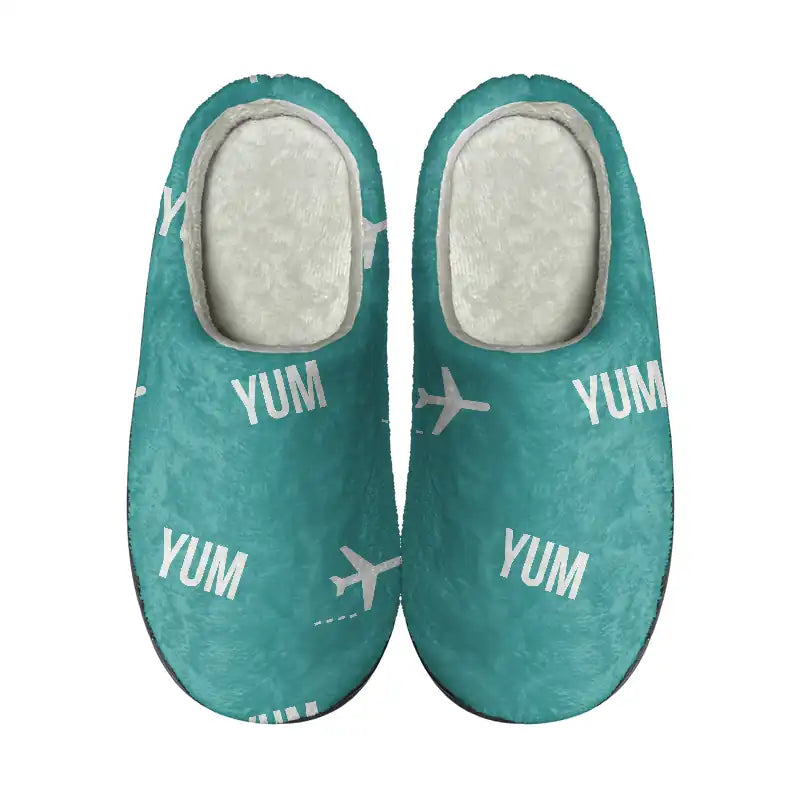 Yuma International Airport (YUM) Slippers & Flip Flops - Slippers - Cotton - Pattern - Turquoise
