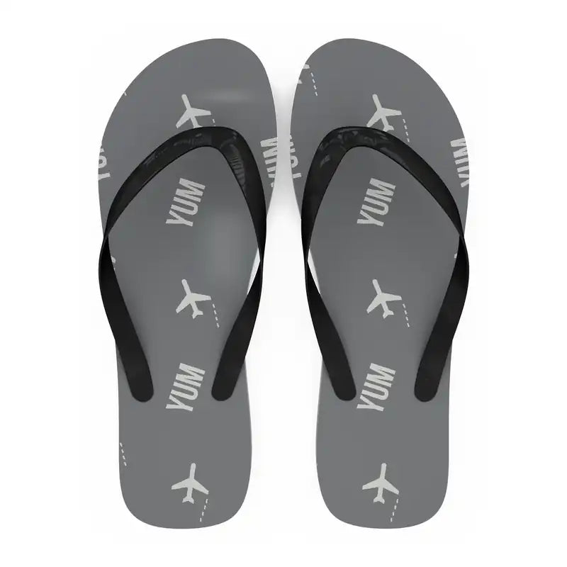 Yuma International Airport (YUM) Slippers & Flip Flops - Slippers - Flip Flops - Pattern - Gray