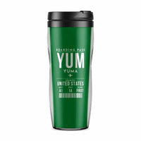Thumbnail for Yuma International Airport (YUM) Travel Mugs - Boarding Pass - Plastic (No Holder) - Green