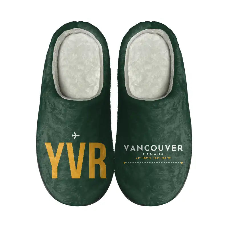 Vancouver International Airport (YVR) Slippers & Flip Flops - Slippers - Cotton - Code - Different - Dark Green