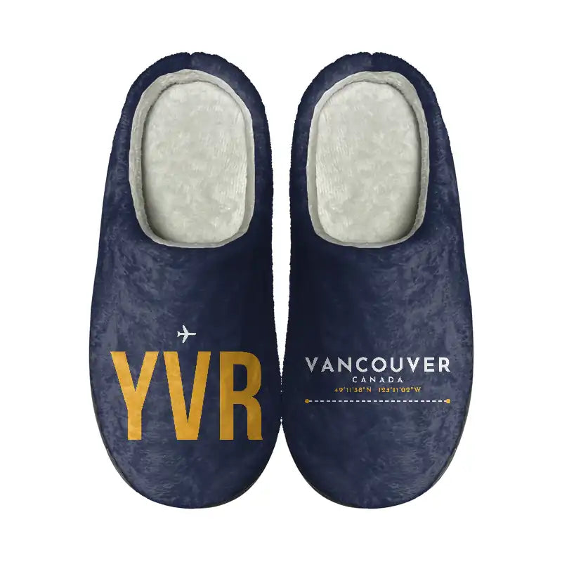 Vancouver International Airport (YVR) Slippers & Flip Flops - Slippers - Cotton - Code - Different - Navy Blue
