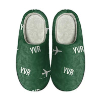 Thumbnail for Vancouver International Airport (YVR) Slippers & Flip Flops - Slippers - Cotton - Pattern - Green