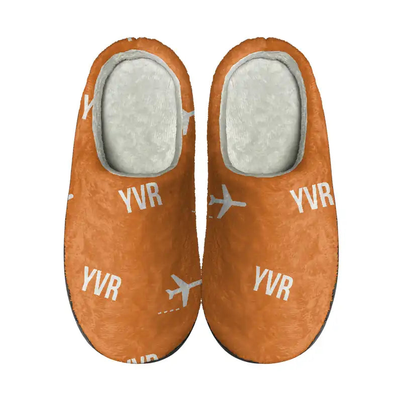 Vancouver International Airport (YVR) Slippers & Flip Flops - Slippers - Cotton - Pattern - Orange