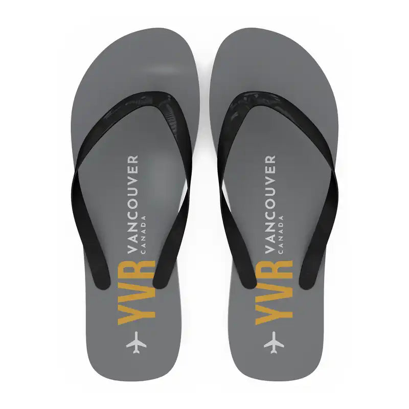 Vancouver International Airport (YVR) Slippers & Flip Flops - Slippers - Flip Flops - Code - Gray
