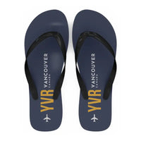 Thumbnail for Vancouver International Airport (YVR) Slippers & Flip Flops - Slippers - Flip Flops - Code - Navy Blue