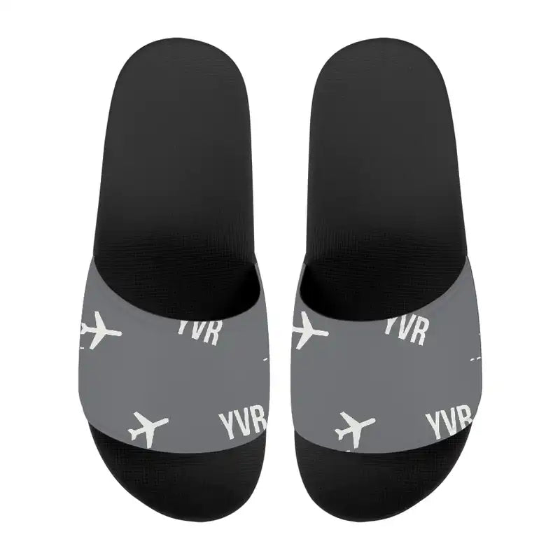 Vancouver International Airport (YVR) Slippers & Flip Flops - Slippers - Sport - Pattern - Gray