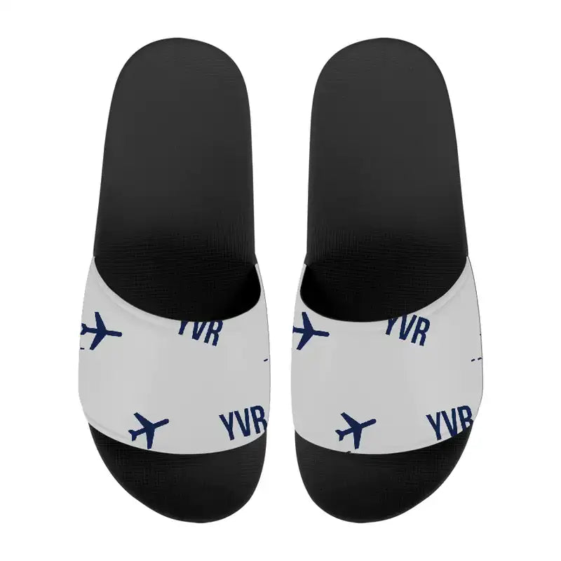Vancouver International Airport (YVR) Slippers & Flip Flops - Slippers - Sport - Pattern - Light Gray
