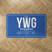 Thumbnail for Winnipeg James Armstrong Richardson International Airport (YWG) Carpets - Carpet Rectangle - ID Tag - Blue