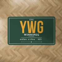 Thumbnail for Winnipeg James Armstrong Richardson International Airport (YWG) Carpets - Carpet Rectangle - ID Tag - Dark Green