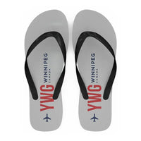 Thumbnail for Winnipeg James Armstrong Richardson International Airport (YWG) Slippers & Flip Flops - Slippers - Flip Flops - Code - Light Gray