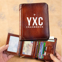 Thumbnail for Cranbrook–Canadian Rockies International Airport (YXC) Leather Wallets - Printed Leather Wallet - Code