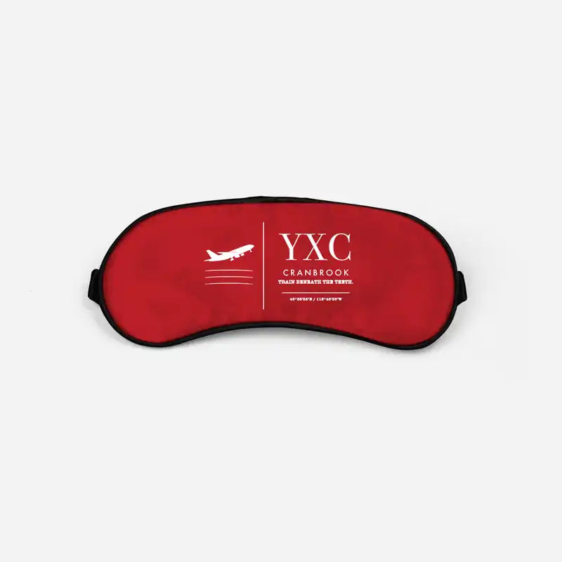 Cranbrook–Canadian Rockies International Airport (YXC) Sleep Masks - Sleep Mask - Front - Red