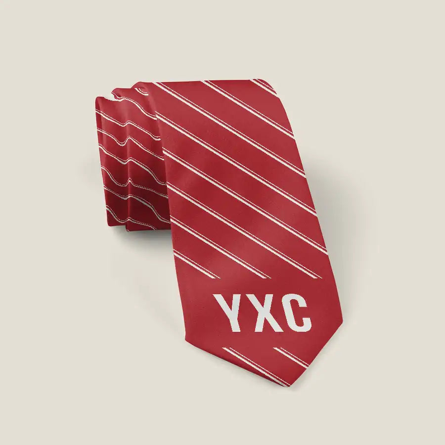 Cranbrook–Canadian Rockies International Airport (YXC) Ties - Tie - Stripe - Red