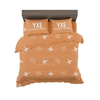 Thumbnail for Saskatoon John G. Diefenbaker International Airport (YXE) Bedding Sets & Blankets - Bedding Set - Pattern - Orange