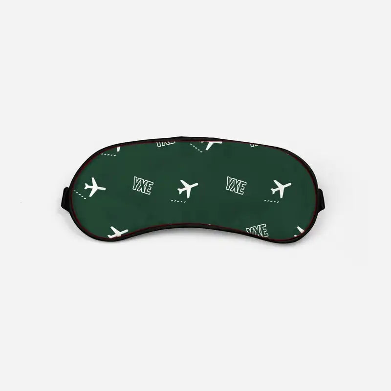 Saskatoon John G. Diefenbaker International Airport (YXE) Sleep Masks - Sleep Mask - Pattern - Dark Green