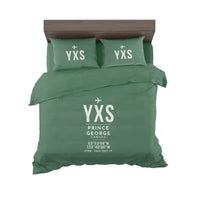 Thumbnail for Prince George Airport (YXS) Bedding Sets & Blankets - Bedding Set - ID Tag - Green