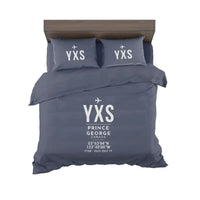 Thumbnail for Prince George Airport (YXS) Bedding Sets & Blankets - Bedding Set - ID Tag - Navy Blue