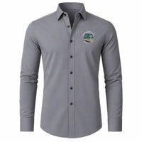 Thumbnail for Prince George Airport (YXS) Shirts - Long Sleeve Shirt - Badge - Gray
