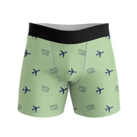 Thumbnail for Prince George Airport (YXS) Men Boxers - Pattern - Light Green