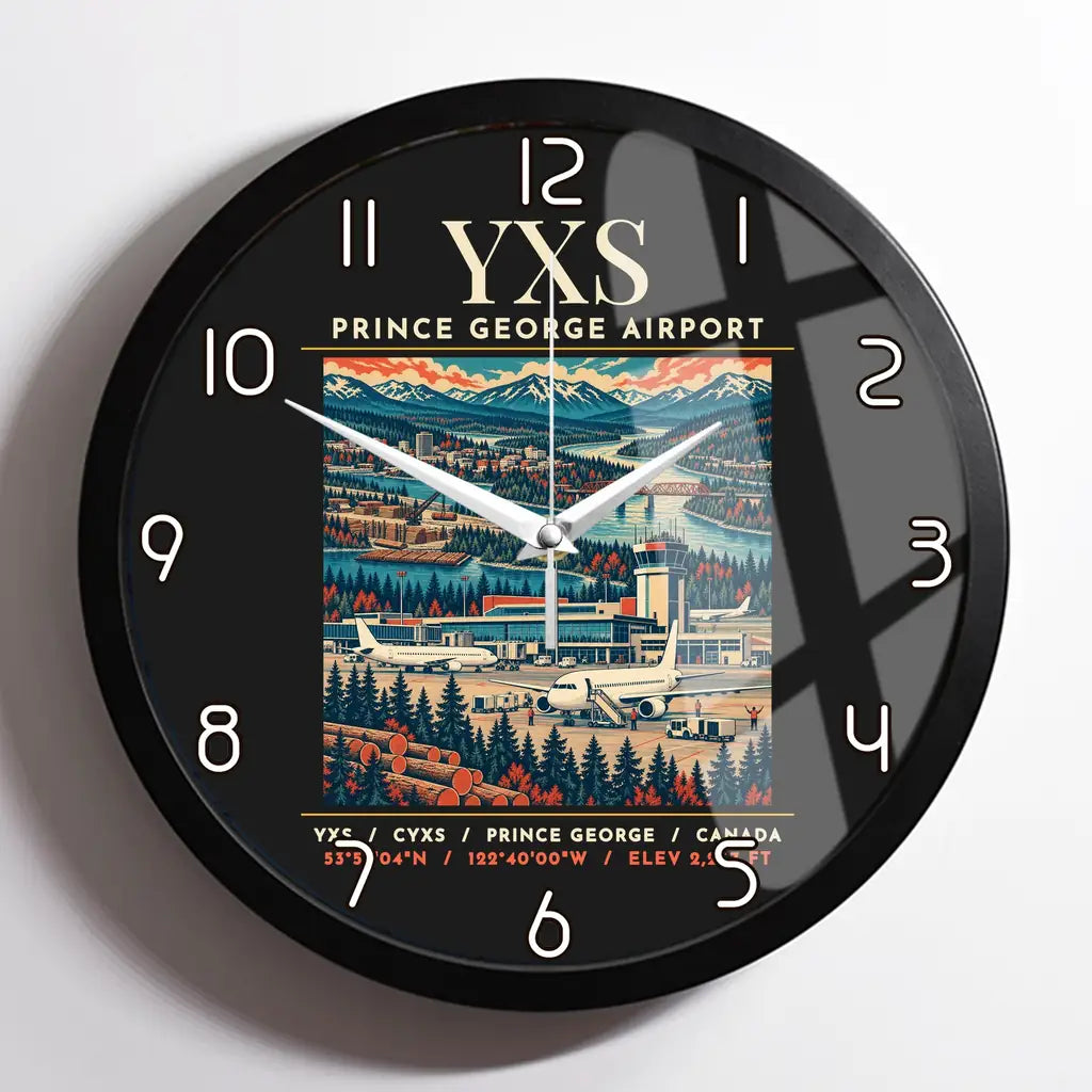 YXS - Poster - Wall Clock Framed - Black