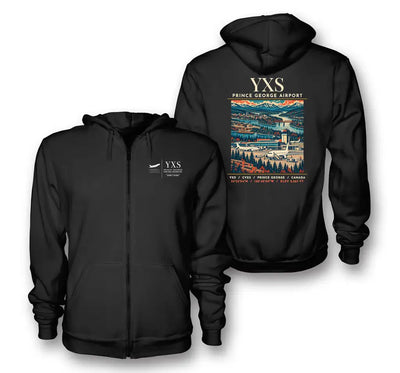 YXS - Poster - Zipped Hoodie - Black