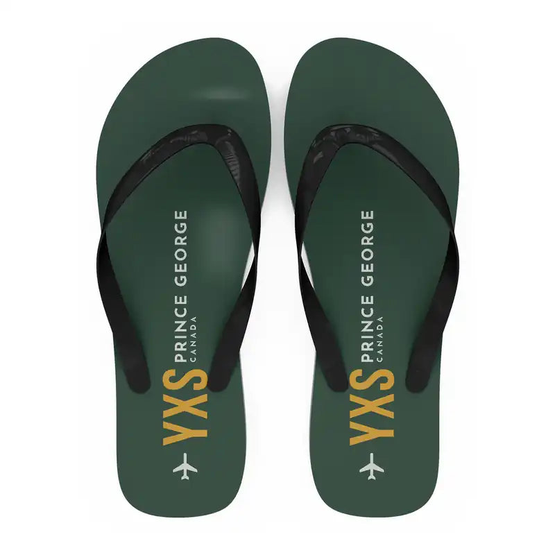 Prince George Airport (YXS) Slippers & Flip Flops - Slippers - Flip Flops - Code - Dark Green