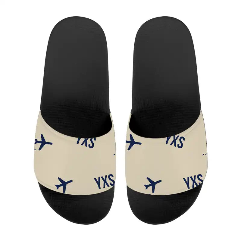 Prince George Airport (YXS) Slippers & Flip Flops - Slippers - Sport - Pattern - Beige