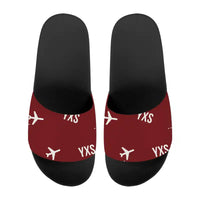 Thumbnail for Prince George Airport (YXS) Slippers & Flip Flops - Slippers - Sport - Pattern - Dark Red