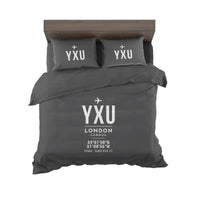 Thumbnail for London International Airport (YXU) Bedding Sets & Blankets - Bedding Set - ID Tag - Black
